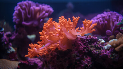 Fototapeta na wymiar Vue sous-marine de la grande barrière de corail en Australie