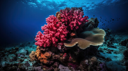 Naklejka na ściany i meble Vue sous-marine de la grande barrière de corail en Australie