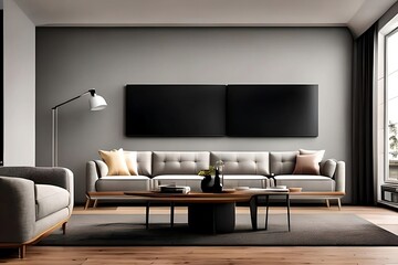 video conference or living room idea. room design. generative ai