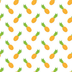 Cartoon pineapple on a white background.