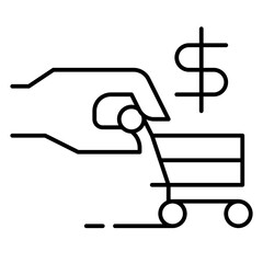 consumer credit outline icon