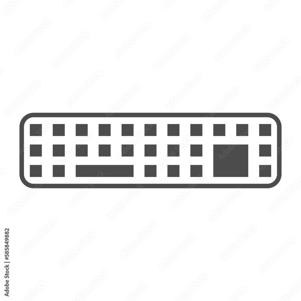 Poster keyboard vector icon. different size keyboard for pc. modern keyboard vector icon. device for pc. ty