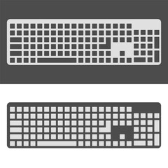 Keyboard vector icon. Different size keyboard for PC. Modern keyboard vector icon. Device for PC. Typing vector.