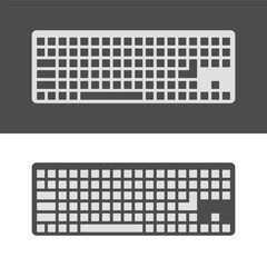 Keyboard vector icon. Different size keyboard for PC. Modern keyboard vector icon. Device for PC. Typing vector.