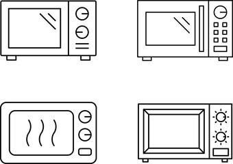 Microwave oven icon. Simple line Microwave Oven icon for templates, web design and infographics