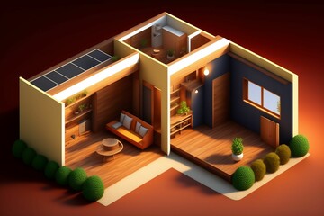 3d render of house