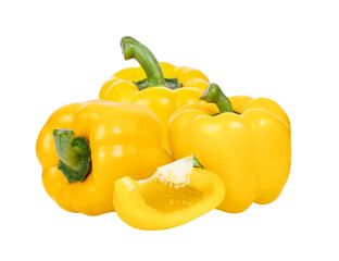 yellow peppers isolated on transparent png