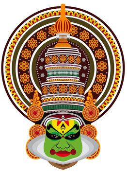 Kerala folk art Katakali full face