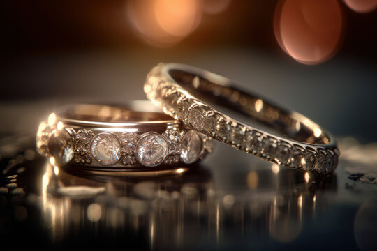 Astonishing Diamond Bridal Rings, Generative AI