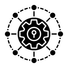 Network Proctection Glyph Icon