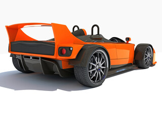 Obraz na płótnie Canvas Race Car 3D rendering on white background