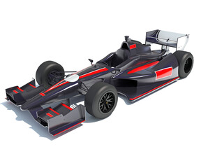 Fototapeta premium Race Car 3D rendering on white background