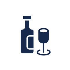 wine icon. Filled wine icon from happy easter collection. Glyph vector isolated on white background. Editable wine symbol can be used web and mobile