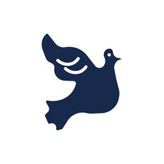 dove icon. Filled dove icon from happy easter collection. Glyph vector isolated on white background. Editable dove symbol can be used web and mobile