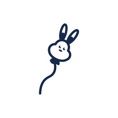 balloon icon. Filled balloon icon from happy easter collection. Glyph vector isolated on white background. Editable balloon symbol can be used web and mobile