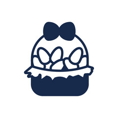 easter egg icon. Filled easter egg icon from happy easter collection. Glyph vector isolated on white background. Editable easter egg symbol can be used web and mobile