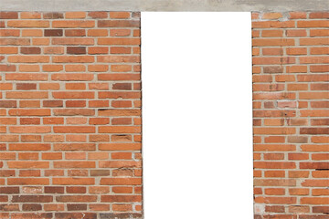 doorway in a brick wall transparent PNG