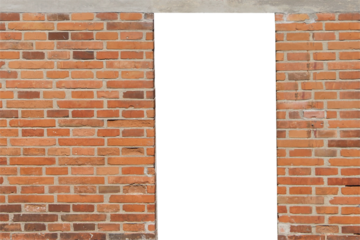 doorway in a brick wall transparent PNG