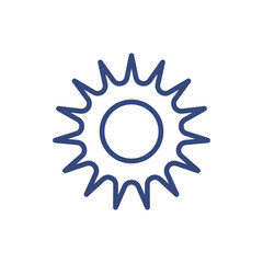 sun icon. Thin line sun icon from happy easter collection. Outline vector isolated on white background. Editable sun symbol can be used web and mobile