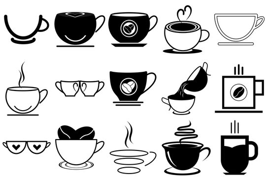 Coffee shop logo vintage vector set. Hipster and retro style. Perfect for your business design.