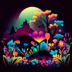 background with flowers generative ai