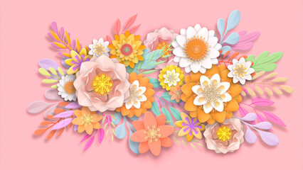 3d rendering will help you make a promo or greeting on Mother's Day, Easter, Wedding, Valentine's Day. With sales and discounts in the spring and hello summer. And presentations of cosmetology product