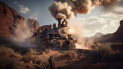 Furious Iron Horse: Wild West Train, Generative AI