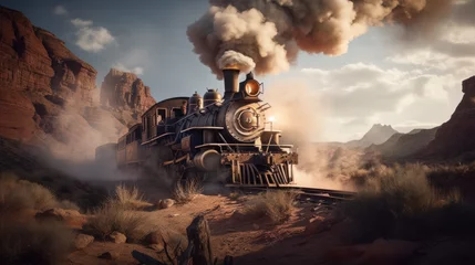 Furious Iron Horse: Wild West Train, Generative AI © ContentHub