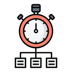 SEO Goal Line Color Icon