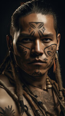 Powerful Warrior of the Plains: Native American, Generative AI