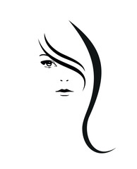 Logo of the beautiful woman face