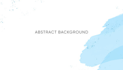 Abstract horizontal watercolor background. White color. Neutral light colored empty space background illustration