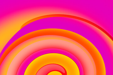 Creative illustration of magenta, yellow and orange background, fluid, liquid, wavy, dynamic shape background, trendy and modern.