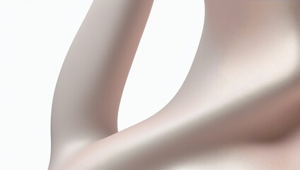 Abstract pink shapes on neutral background by generative AI