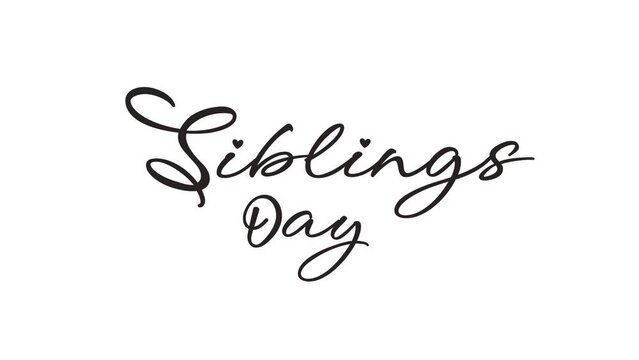 Siblings day greeting animation text, for banner, social media feed wallpaper stories