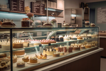 Cake shop, interior design, generative ai