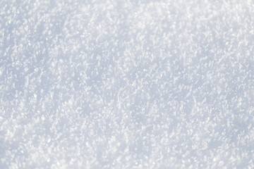 Closeup of a snow surface