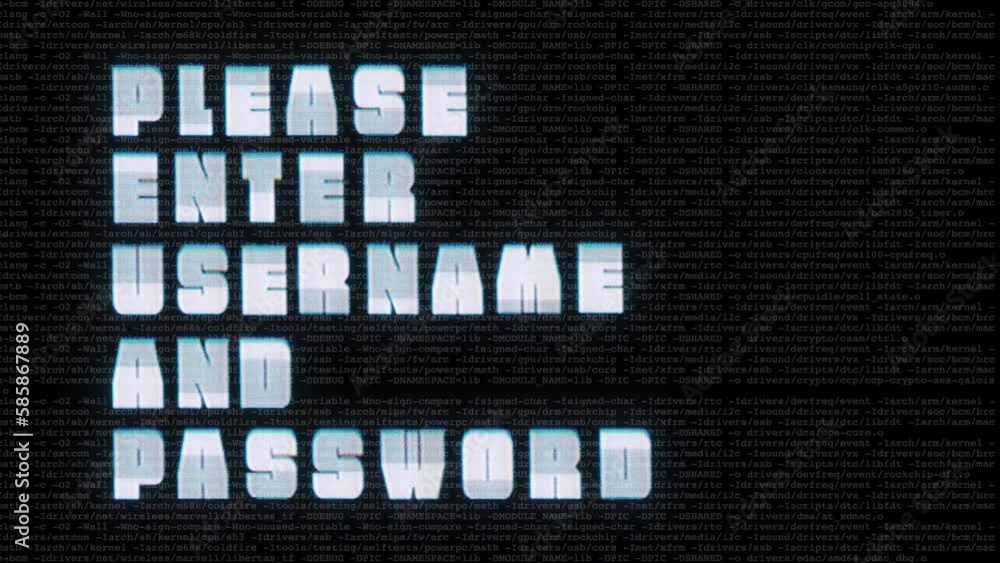 Poster username and password on screen