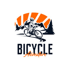 Cycle adventure Vector logo design template