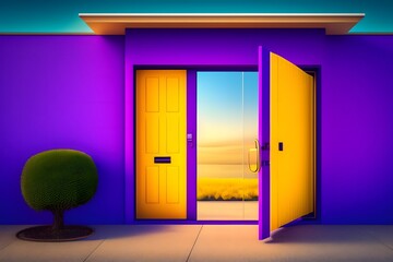 Rendering of "Open Door to Accessibility". Generative AI. 