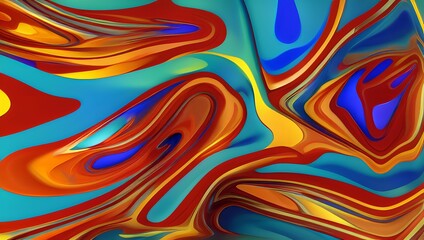 Abstract colorful background filled with fluid by generative AI