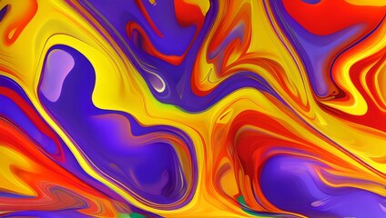 Fototapeta na wymiar Abstract colorful background filled with fluid by generative AI