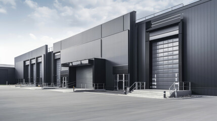 Large industrial warehouse. Generative AI