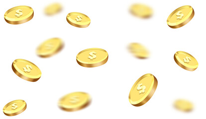 gold coins isolated
