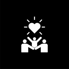 Family icon  isolated on black background 