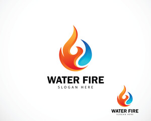 water fire logo design creative icon design flame color gradient