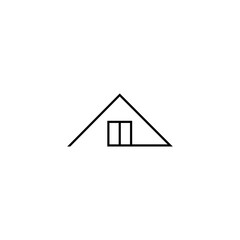 Roof of house, logo icon isolated on white background