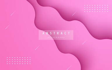 abstract pink soft diagonal dynamic wavy shape light and shadow with halftone dots background. eps10 vector