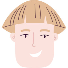 Cartoon Blond Man Portrait