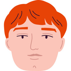 Cartoon Redhead Man Portrait